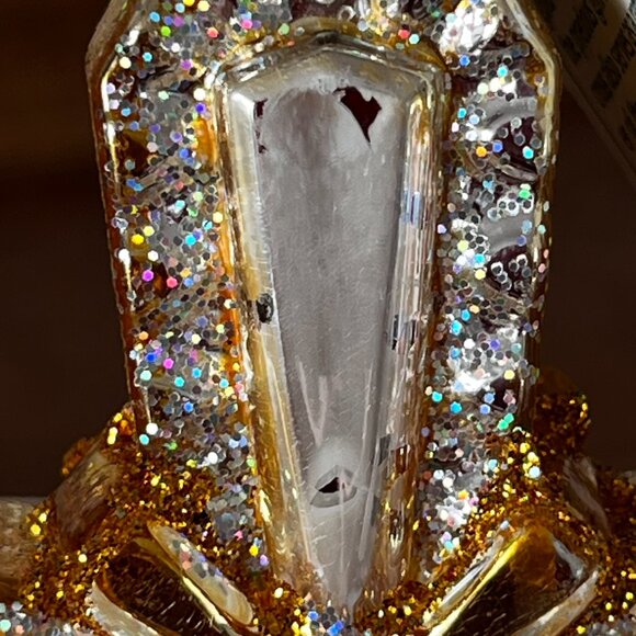 Old World Christmas "Holy Cross" Glass Ornament 2010 w/ Tag Gold & Silver Merck - Picture 8 of 8